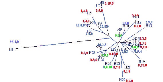 dendrograma de Collada et al. 2002